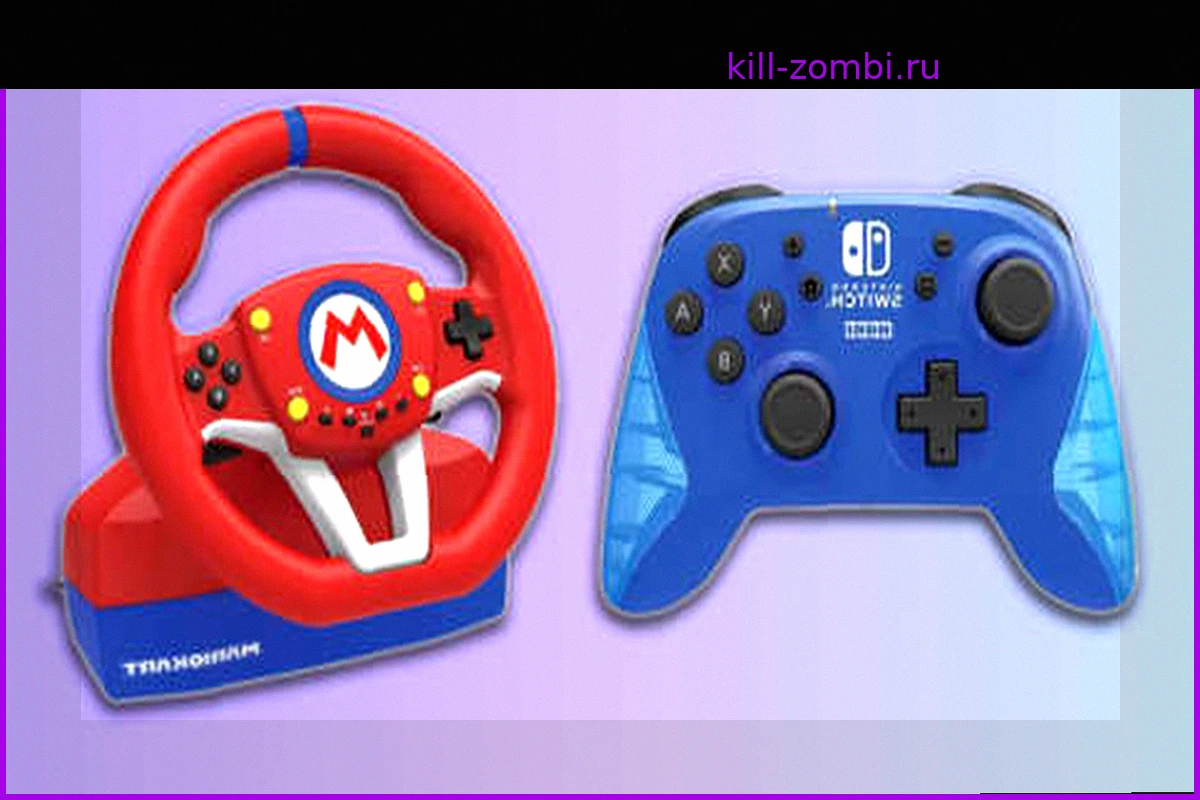 Скидки на аксессуары Hori для Nintendo Switch в Target: Геймпады, руль и чехол